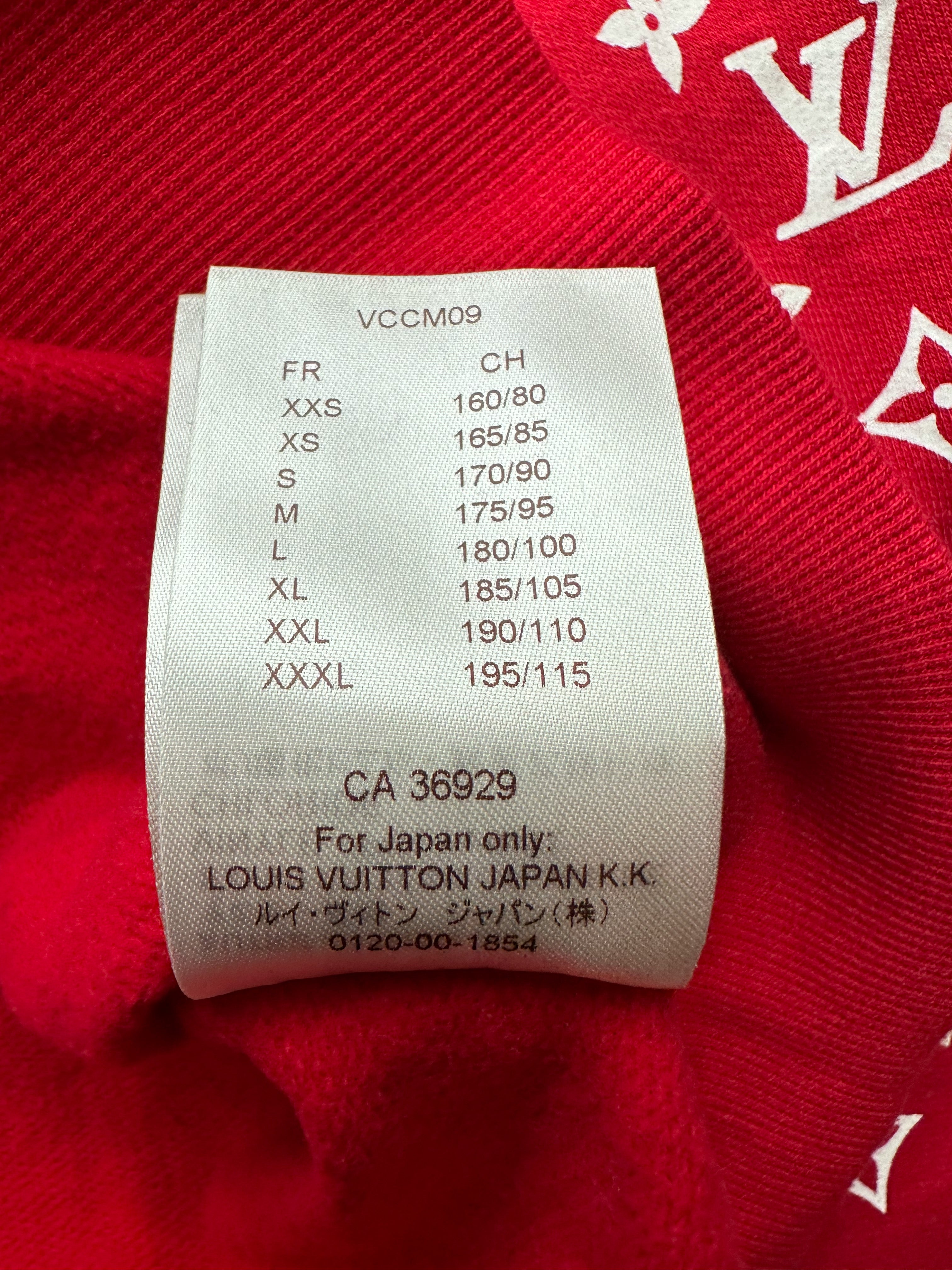 Supreme x lv online red hoodie