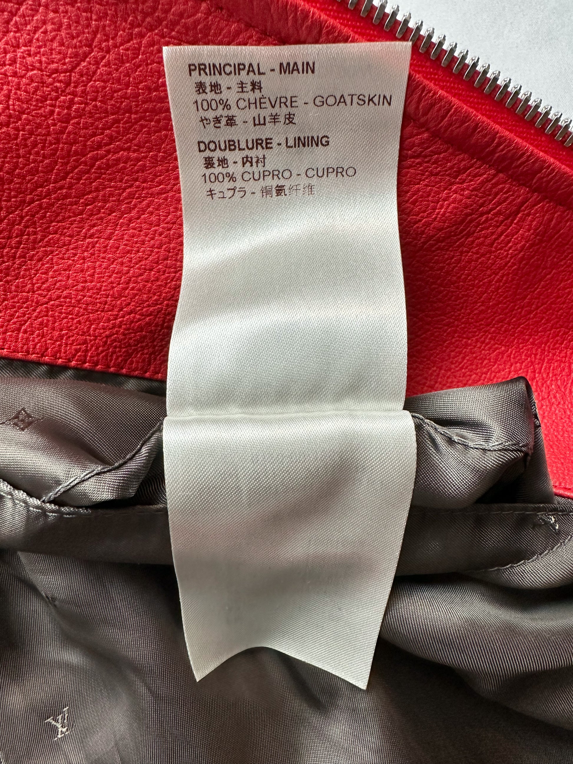 Louis Vuitton, Jackets & Coats, Rare Louis Vuitton X Supreme Red Leather Monogram  Varsity Bomber Jacket Fw7
