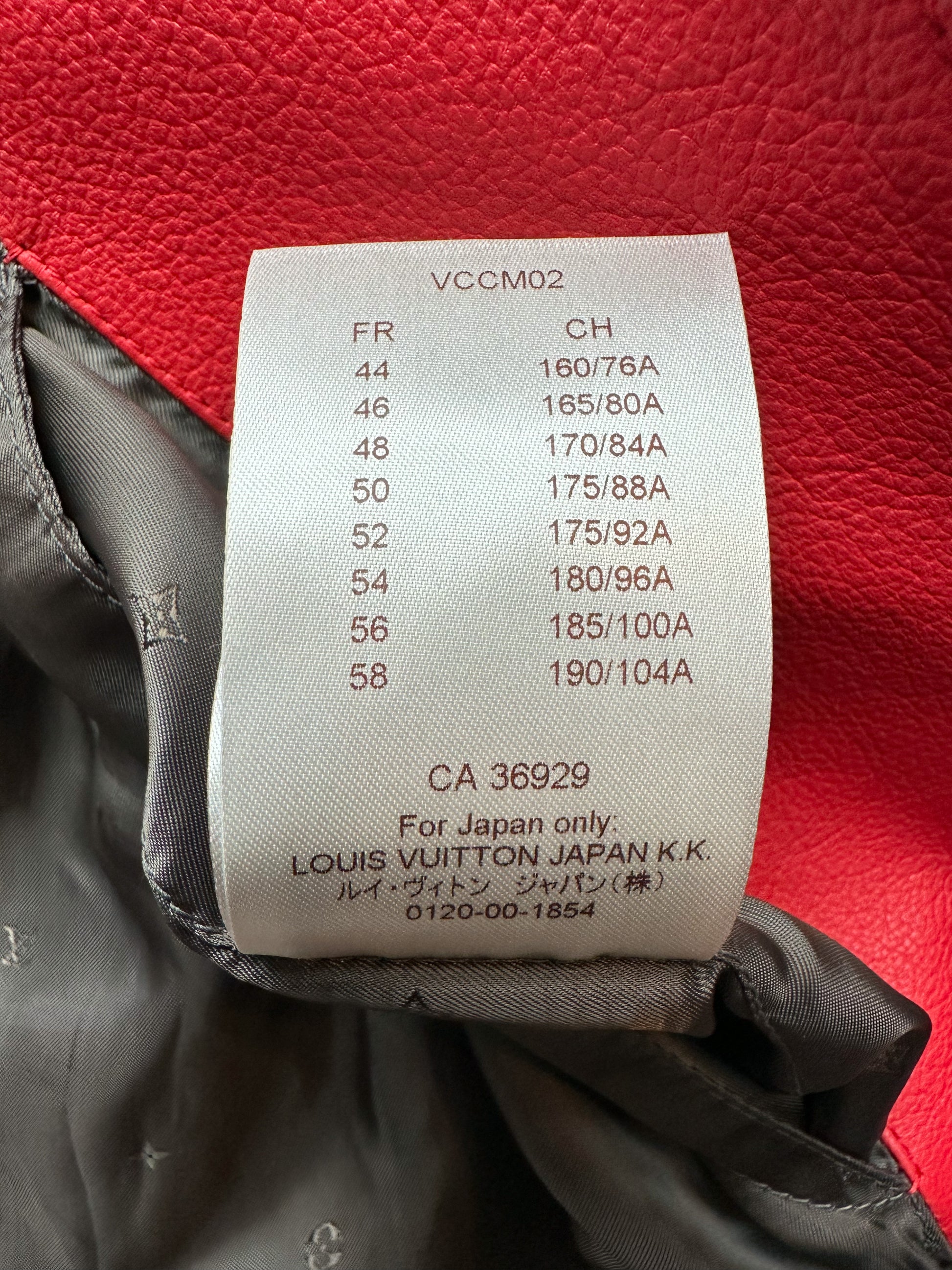 Louis Vuitton Supreme Red Leather Monogram Bomber Jacket – Savonches