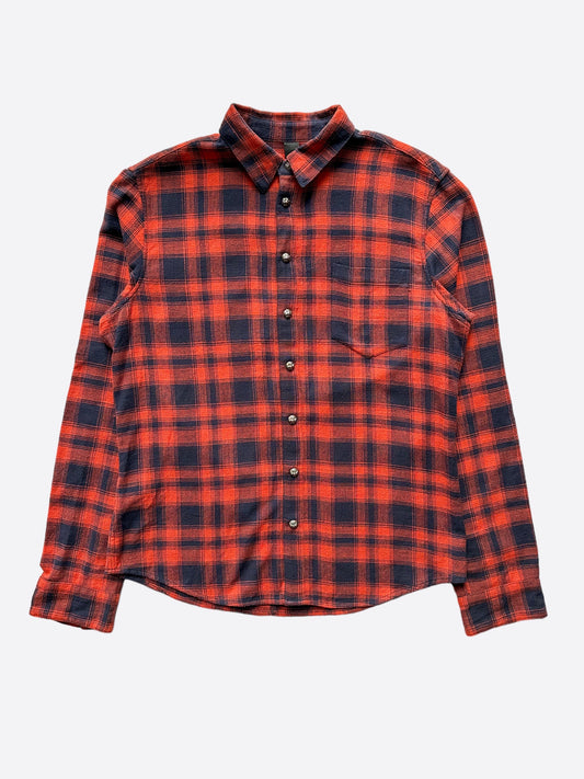 Chrome Hearts Red & Black Cross Patch Flannel
