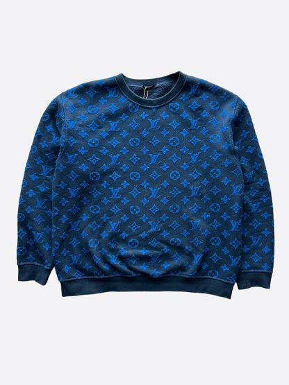 Louis Vuitton Blue Monogram Jacquard Sweater