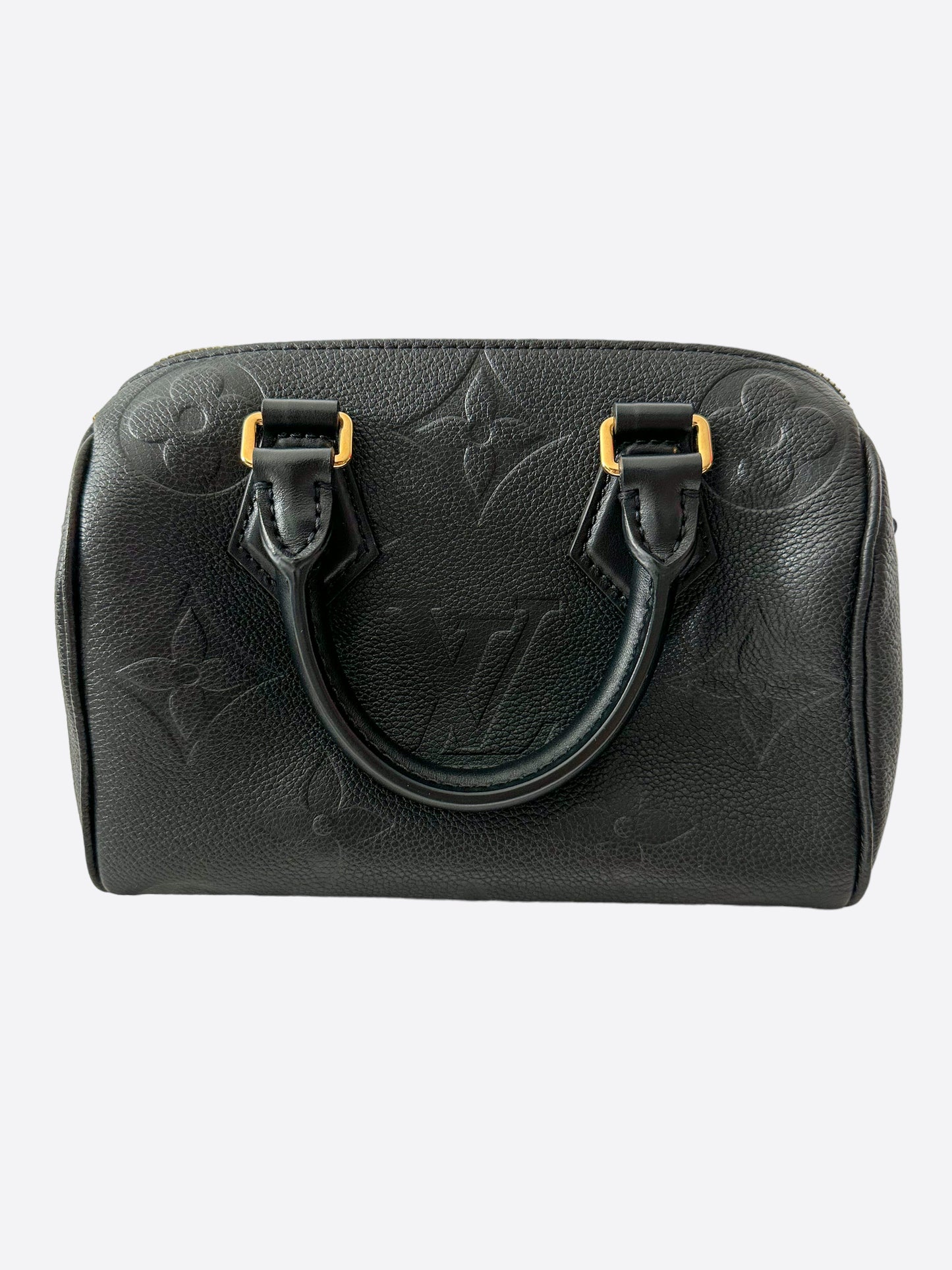 Louis Vuitton Black Monogram Empreinte Leather Speedy 20