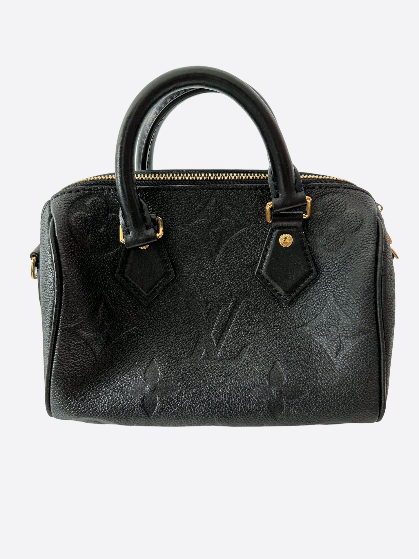 Louis Vuitton Black Monogram Empreinte Leather Speedy 20