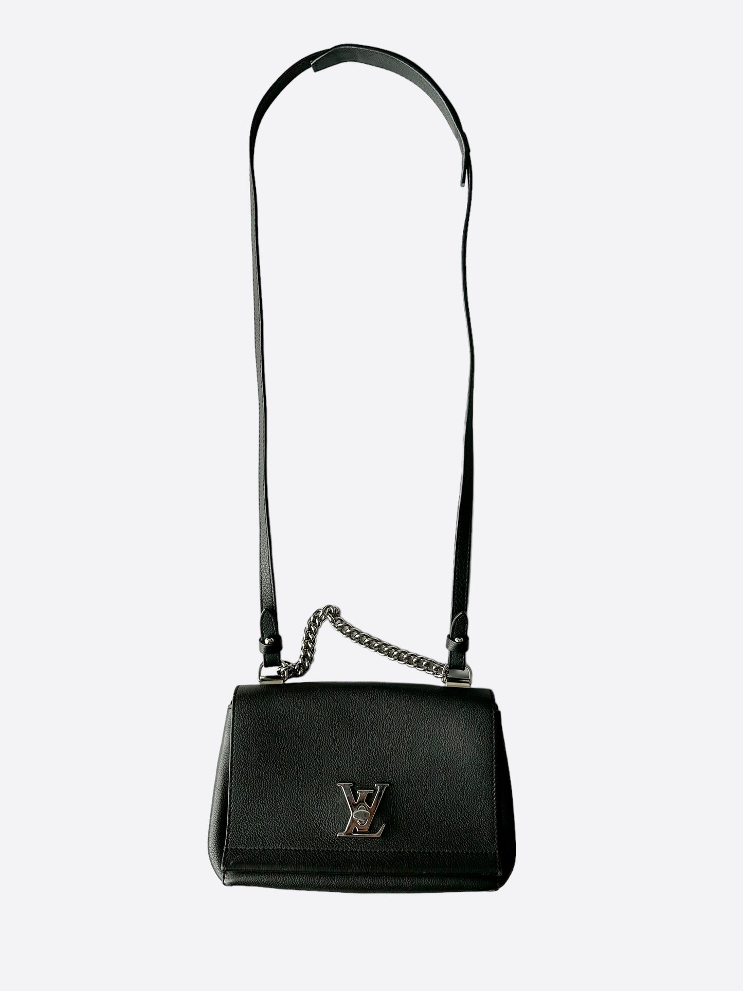 Louis Vuitton Black & Silver Lockme Shoulder Bag