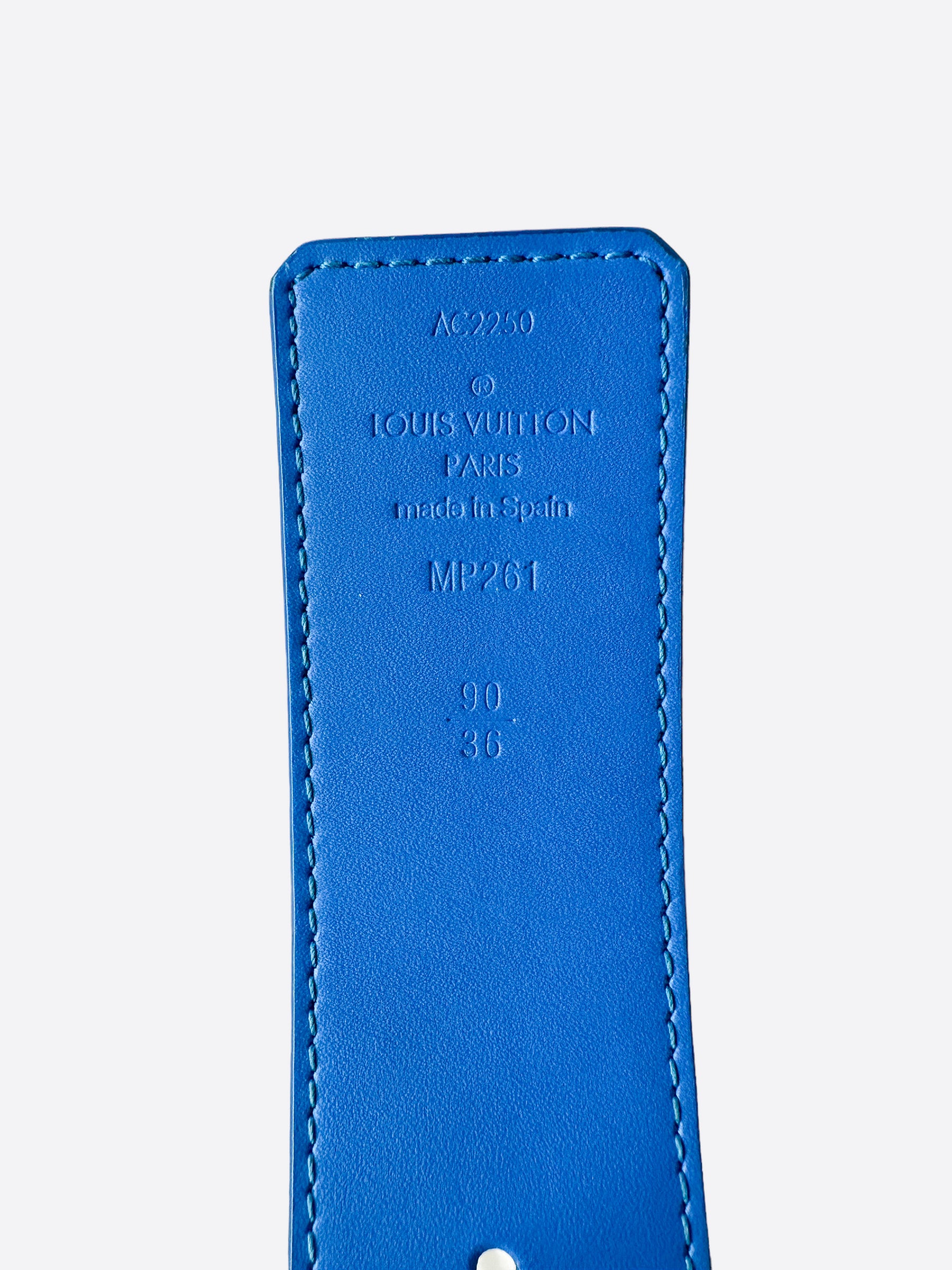 Louis Vuitton Blue Cloud Monogram Belt