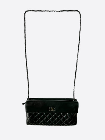 Chanel Black Leather Wallet On Chain