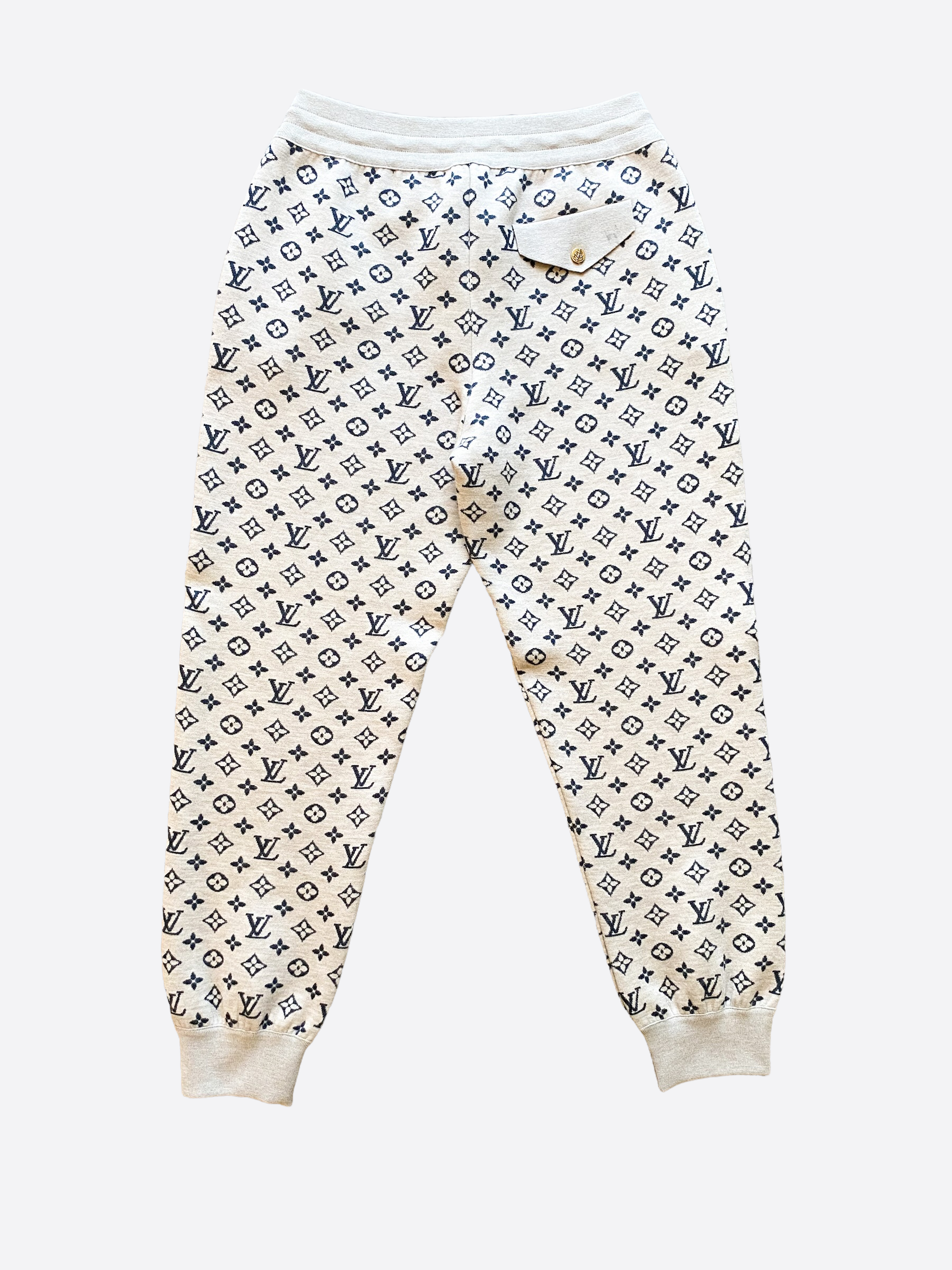 Louis Vuitton Beige Cashmere Blend Monogram Sweatpants Savonches