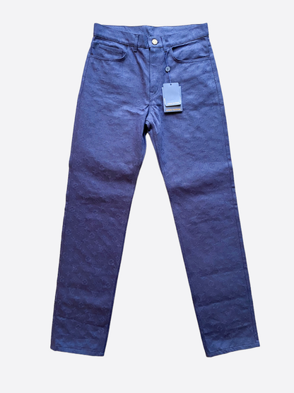 Louis Vuitton Navy Monogram Watercolor Jeans