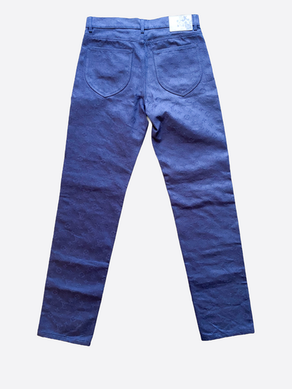 Louis Vuitton Navy Monogram Watercolor Jeans