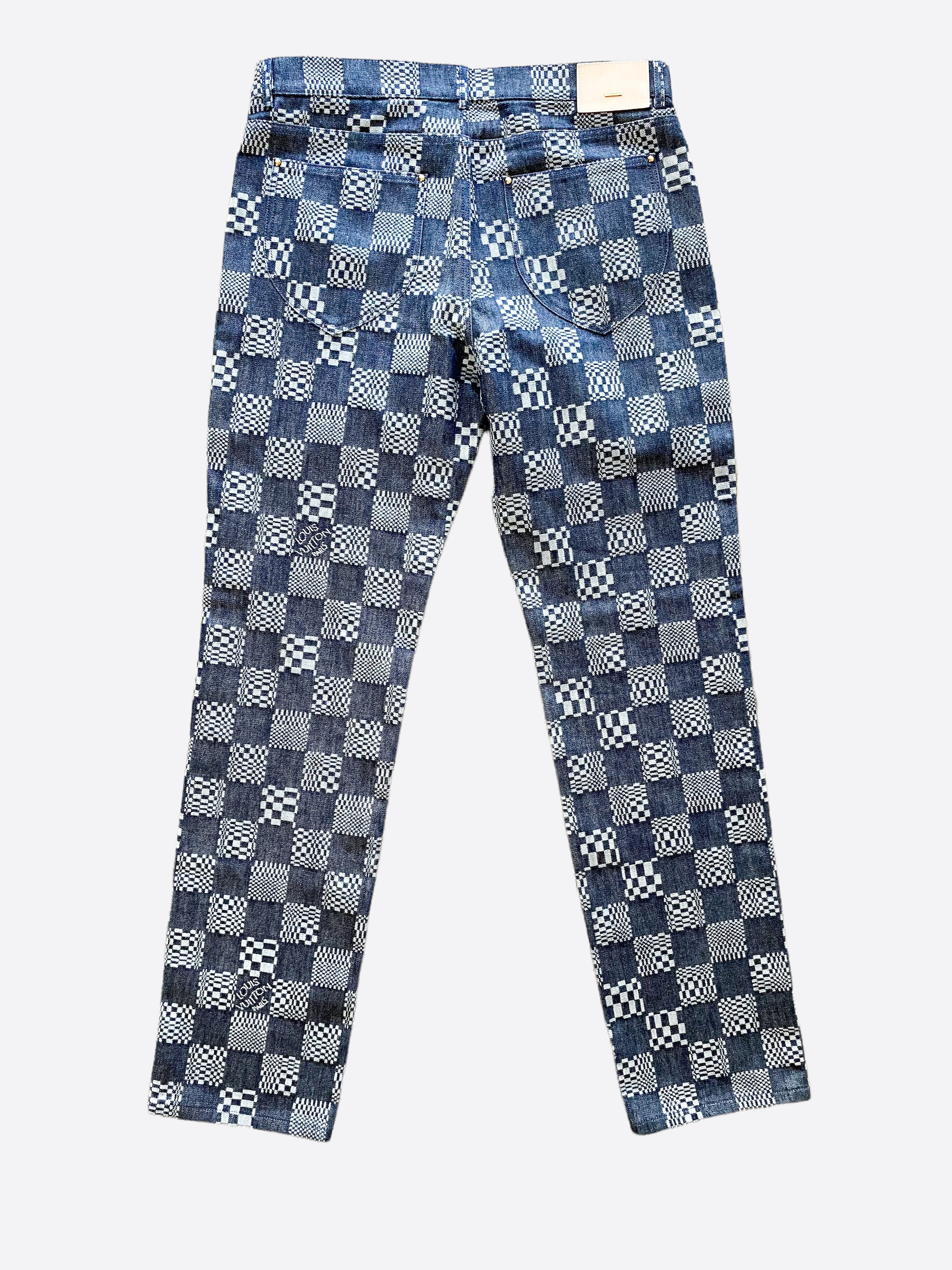 Louis Vuitton Damier Print Jeans
