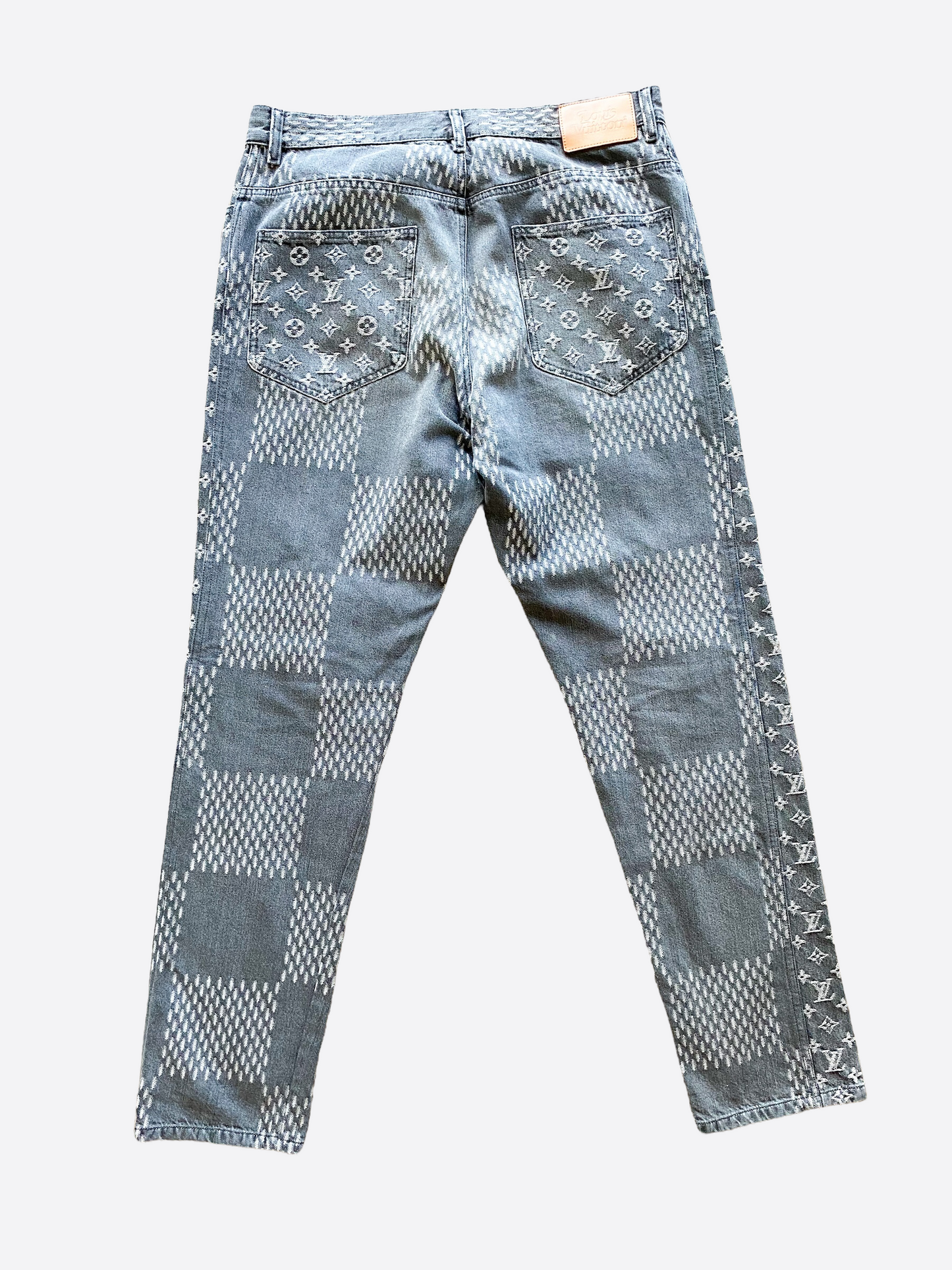 Louis Vuitton x Nigo Monogram Patchwork Jeans - Blue, 12.25 Rise