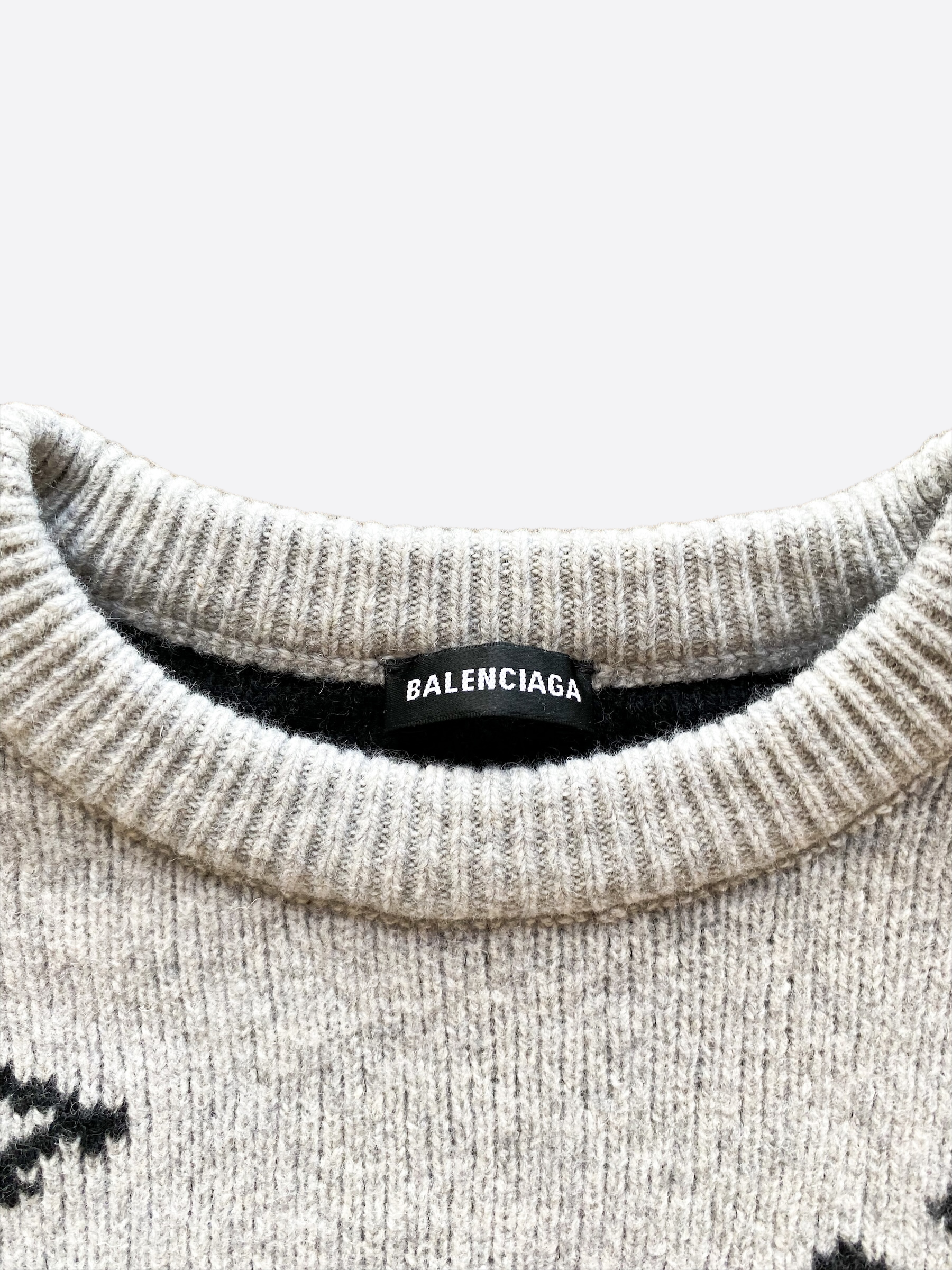 Grey balenciaga sweater hot sale