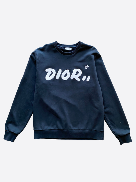 Dior Kaws Black Logo Sweater