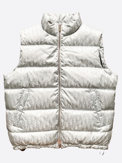 Dior Silver Oblique Puffer Vest