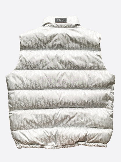 Dior Silver Oblique Puffer Vest