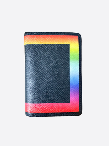 Louis Vuitton Black & Rainbow Taiga Pocket Organizer