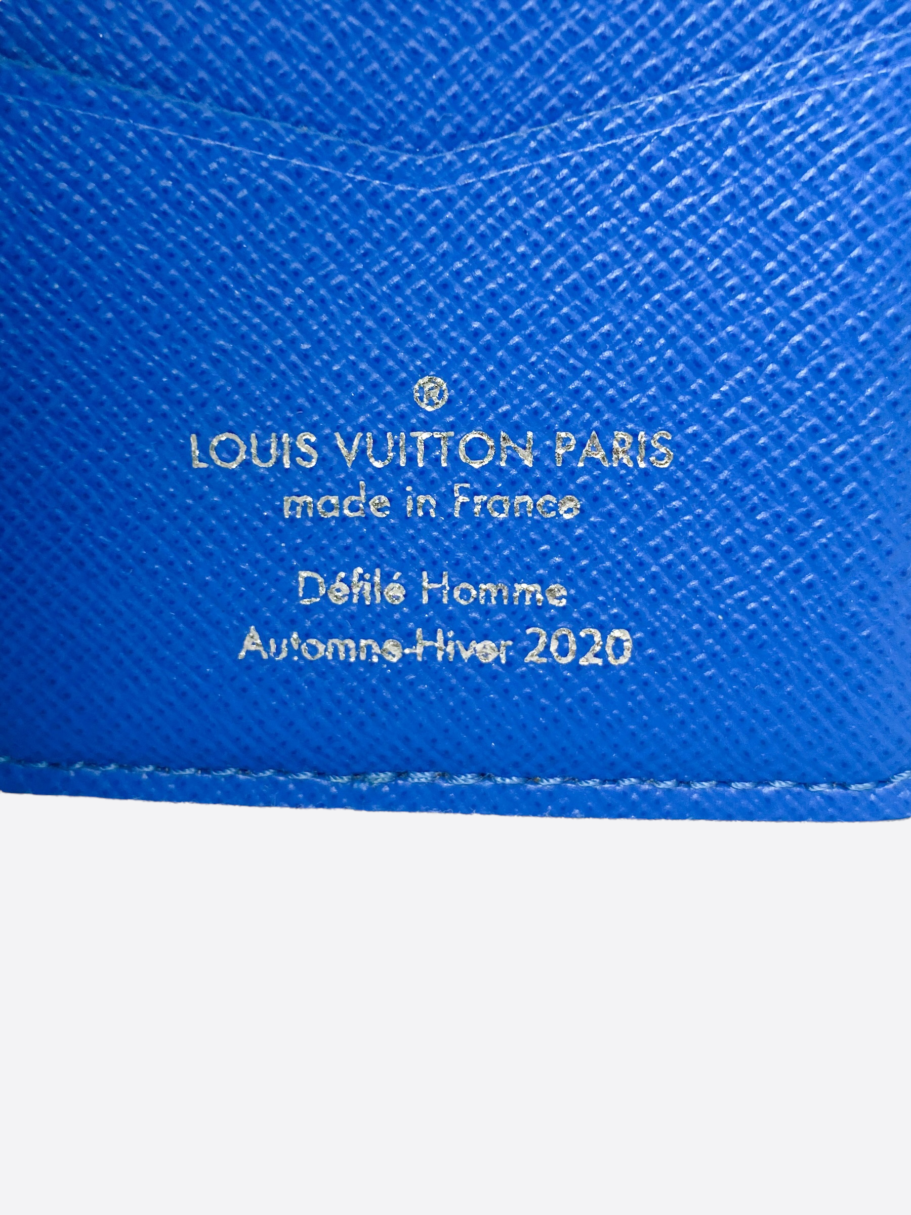 Louis Vuitton Clouds Virgil Blue White Monogram Logo Pocket Organizer Wallet