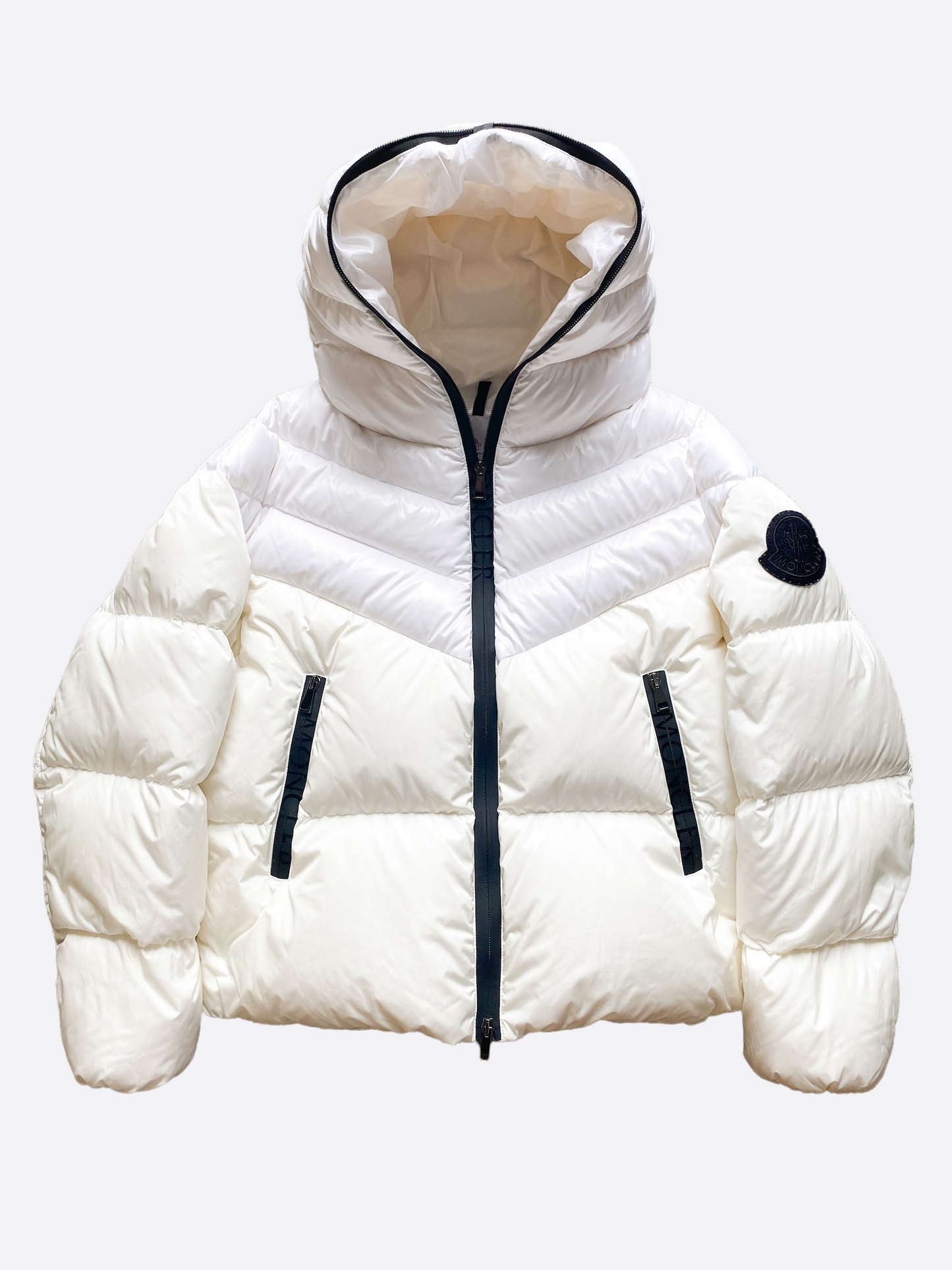 Moncler White Geunioc Giubbotto Women's Jacket