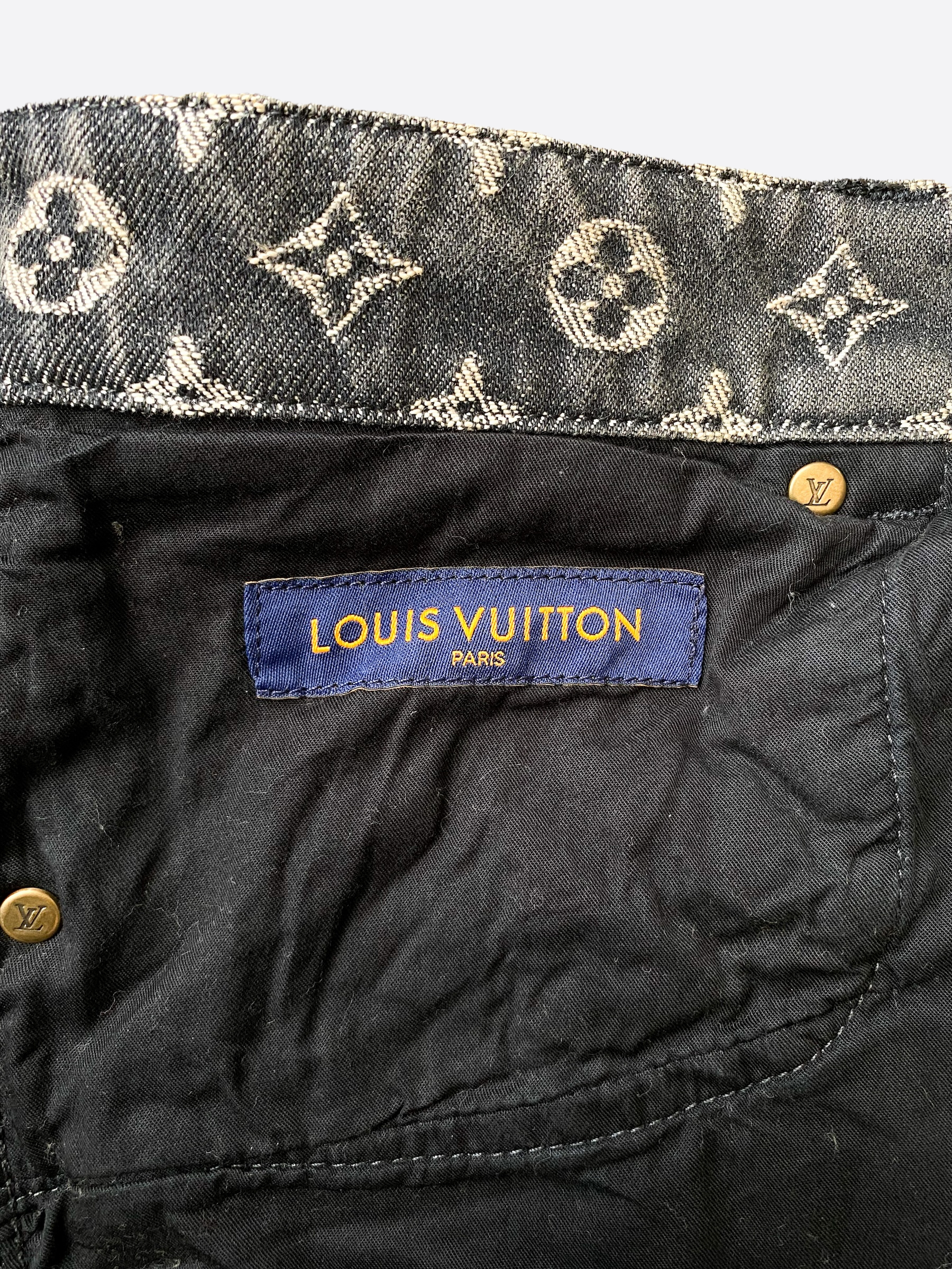 Louis Vuitton Monogram Distressed Baggy Denim