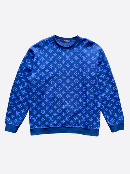 Louis Vuitton Blue Monogram Jacquard Sweater