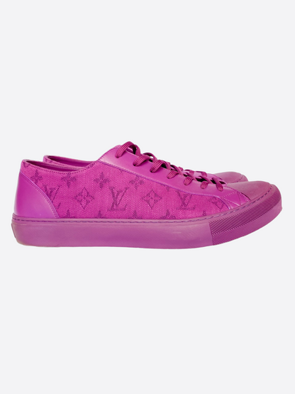 Louis Vuitton Purple Monogram Low Top Sneakers