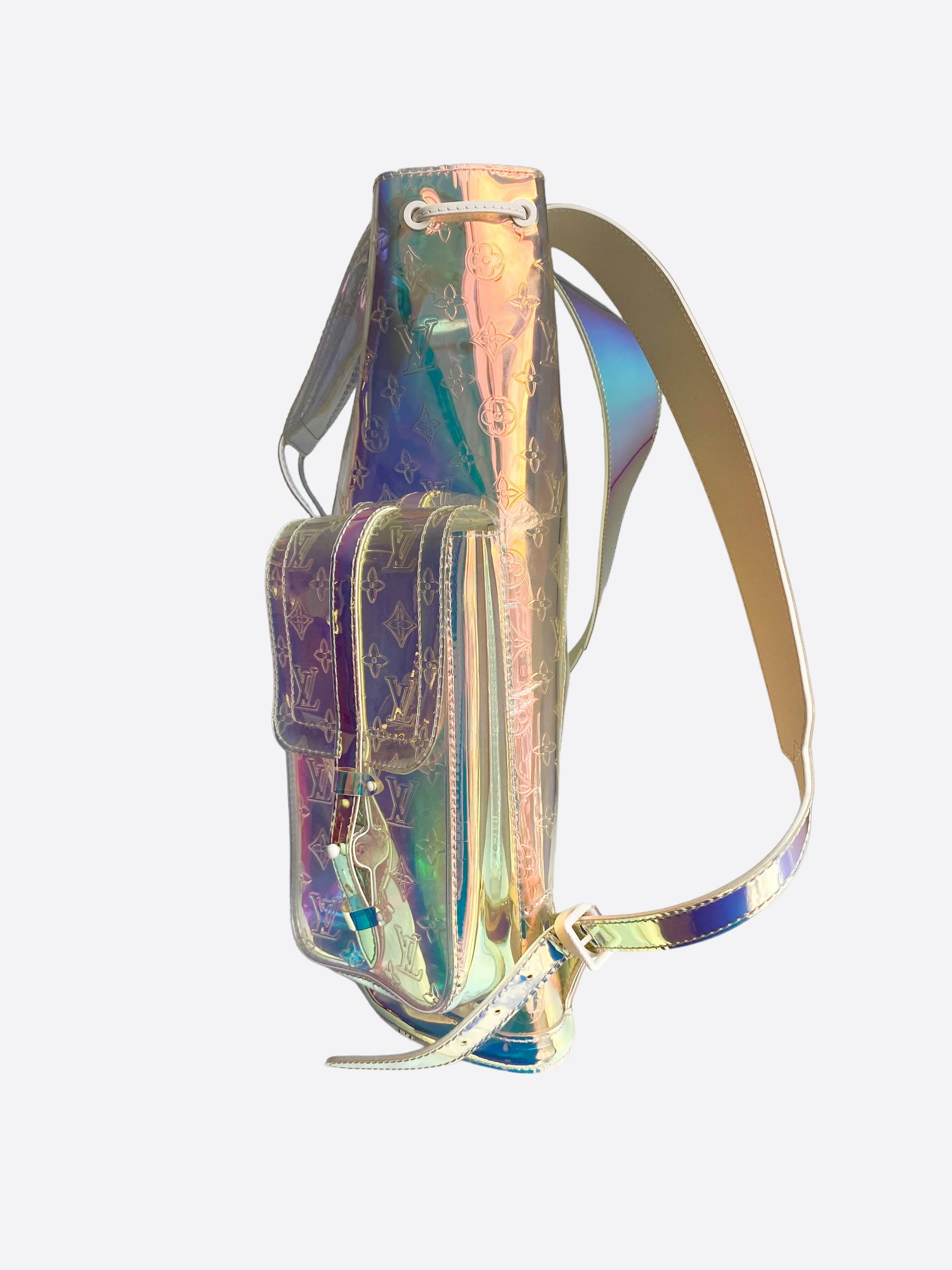 Prism Irridescent Monogram Christopher GM Backpack White Hardware, 2019
