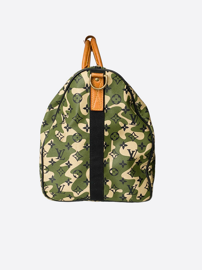 Louis Vuitton Takashi Murakami Camo Keepall 55