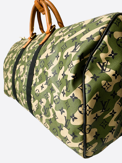 Louis Vuitton Takashi Murakami Camo Keepall 55