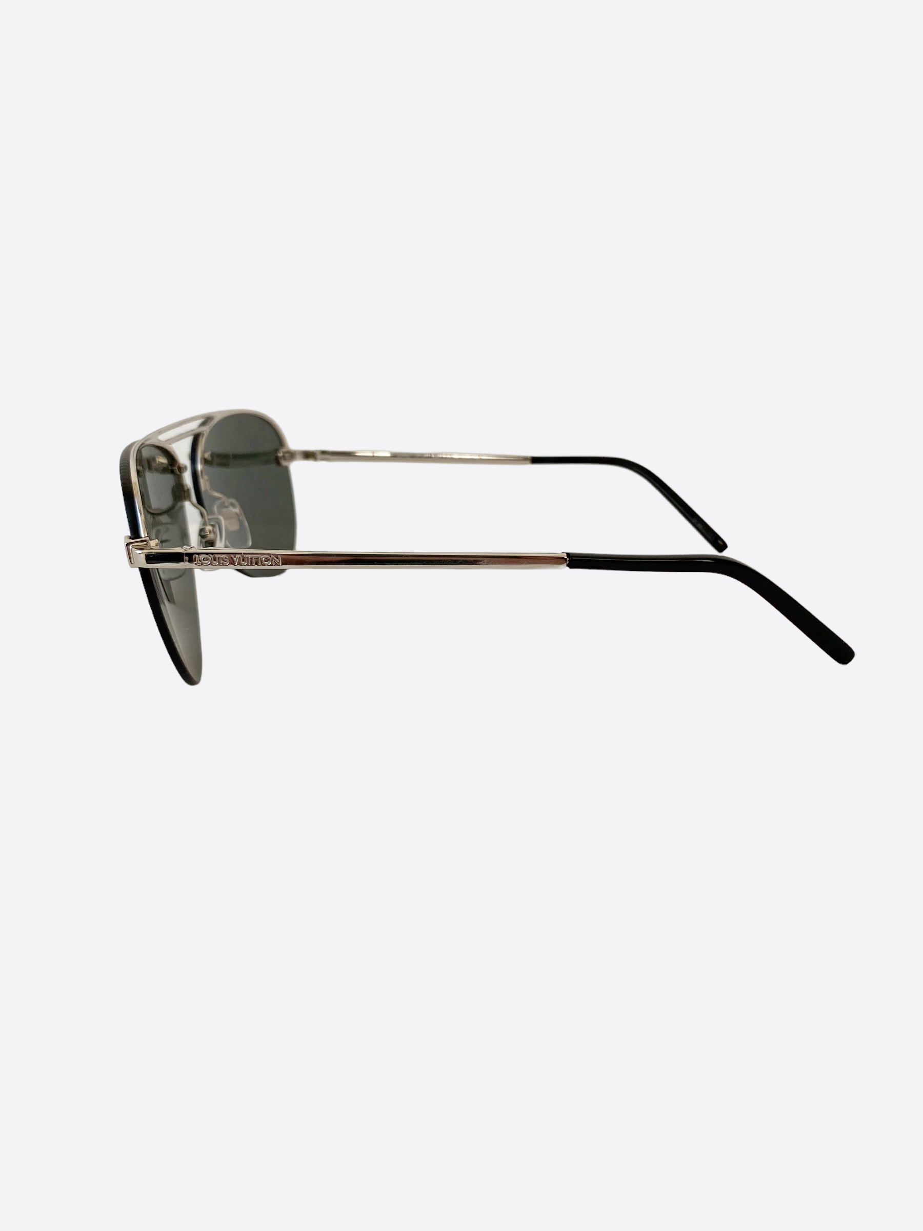LOUIS VUITTON Metal Monogram Clockwise Sunglasses Green 898757