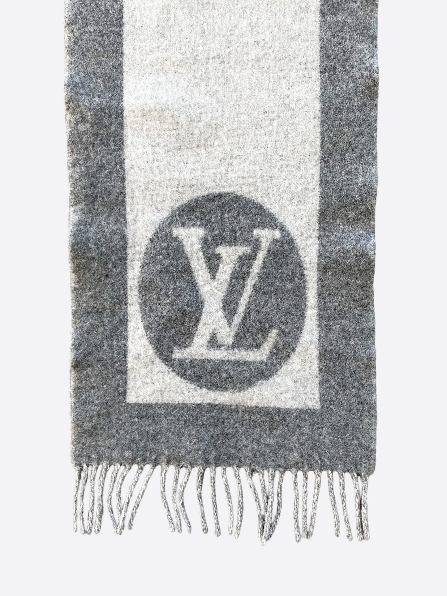Louis Vuitton Grey Monogram Logomania Scarf – Savonches