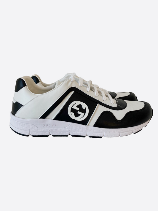 Gucci Black & White Interlocking GG Sneakers