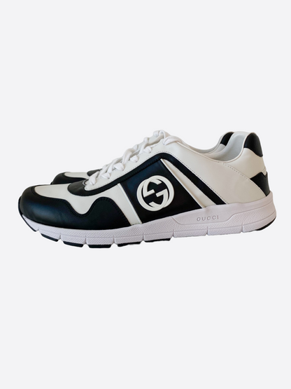 Gucci Black & White Interlocking GG Sneakers