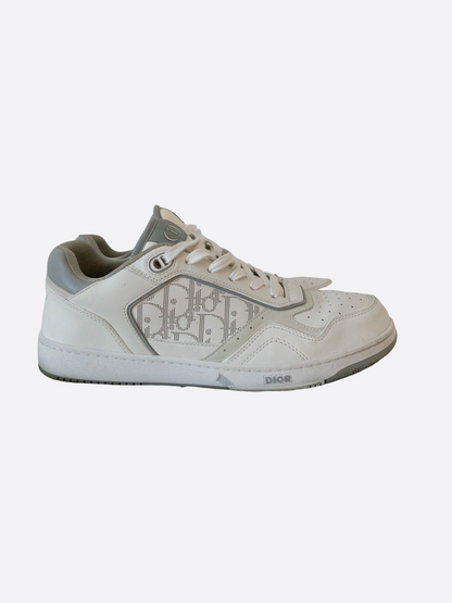 Dior White & Grey Oblique Low Top Sneakers