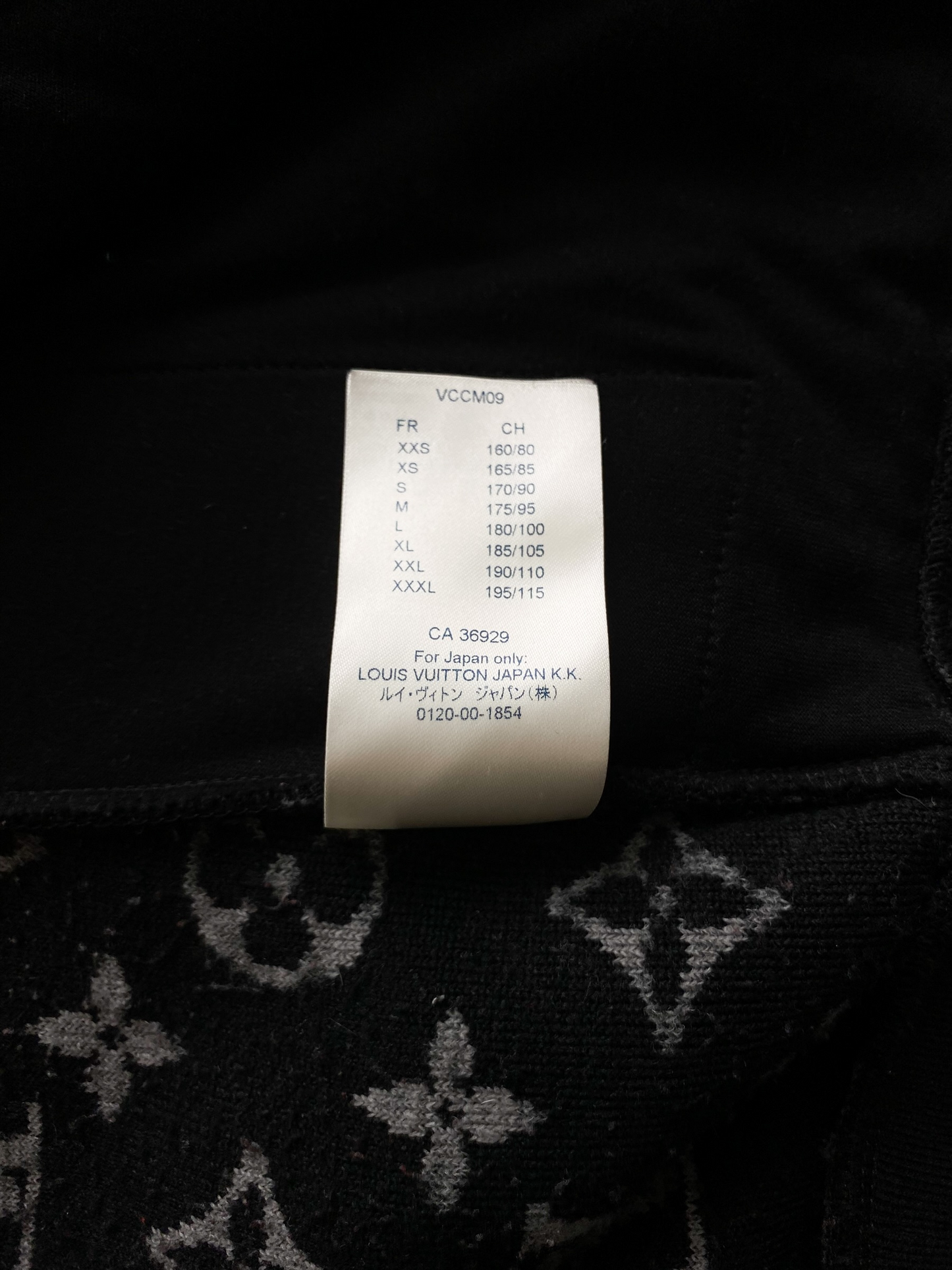 Louis Vuitton Men's XL Black x Grey Monogram Teddy Jacket Fleece Zip Up  107lv42