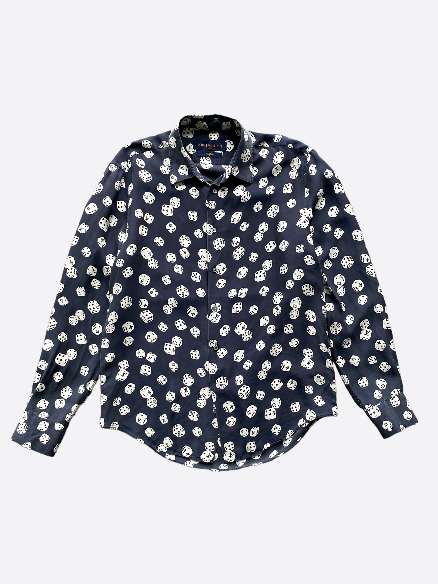 Louis Vuitton Silk Monogram Dice Print Shirt - Blue Casual Shirts, Clothing  - LOU269715