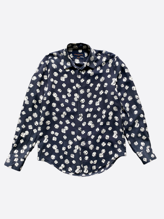 Louis Vuitton Dice Monogram Silk Button Up Shirt