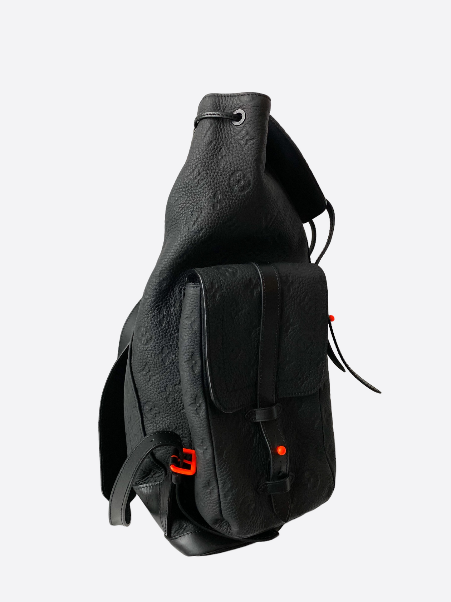 Louis Vuitton Black Orange Taurillon Leather Monogram Christopher Ba Savonches