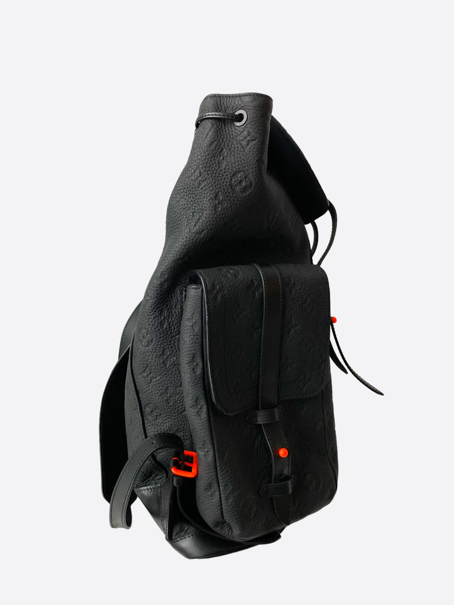 LOUIS VUITTON Christopher Tote Shoulder Bag Leather Black M58479 90188543