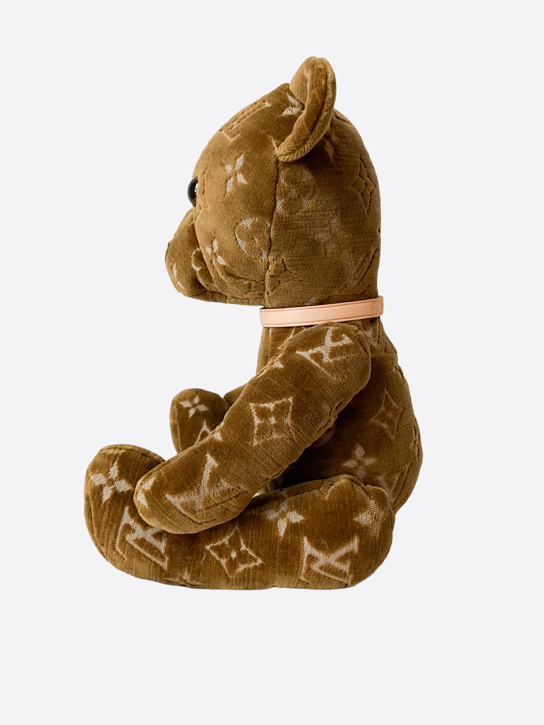 Louis Vuitton Brown Monogram Velour DouDou Teddy Bear