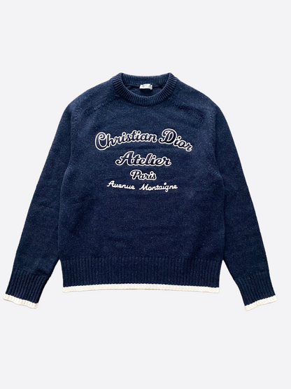 Dior Navy Atelier Wool Knitted Sweater