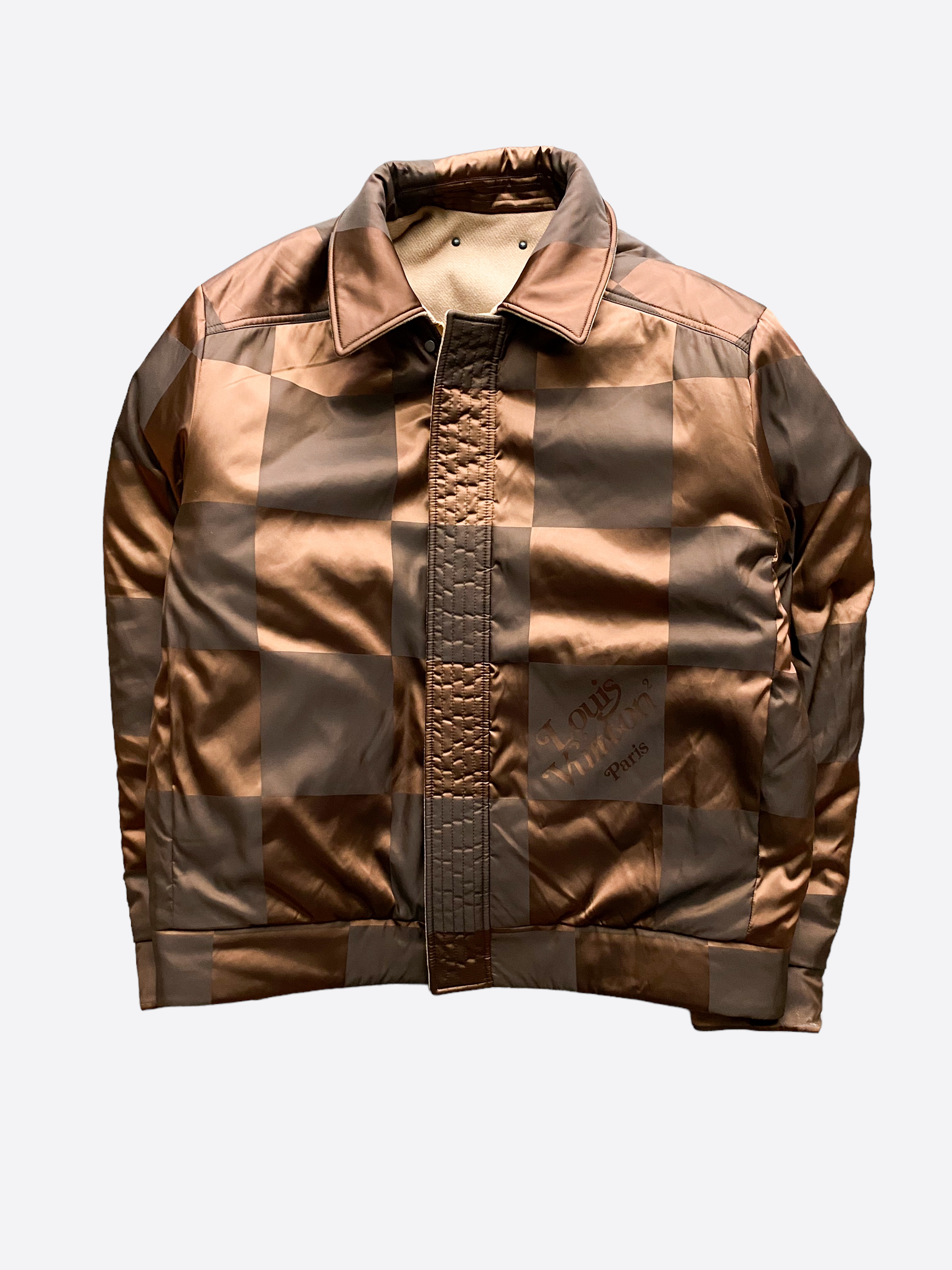 Louis Vuitton Reversible Damier Print Bomber Jacket