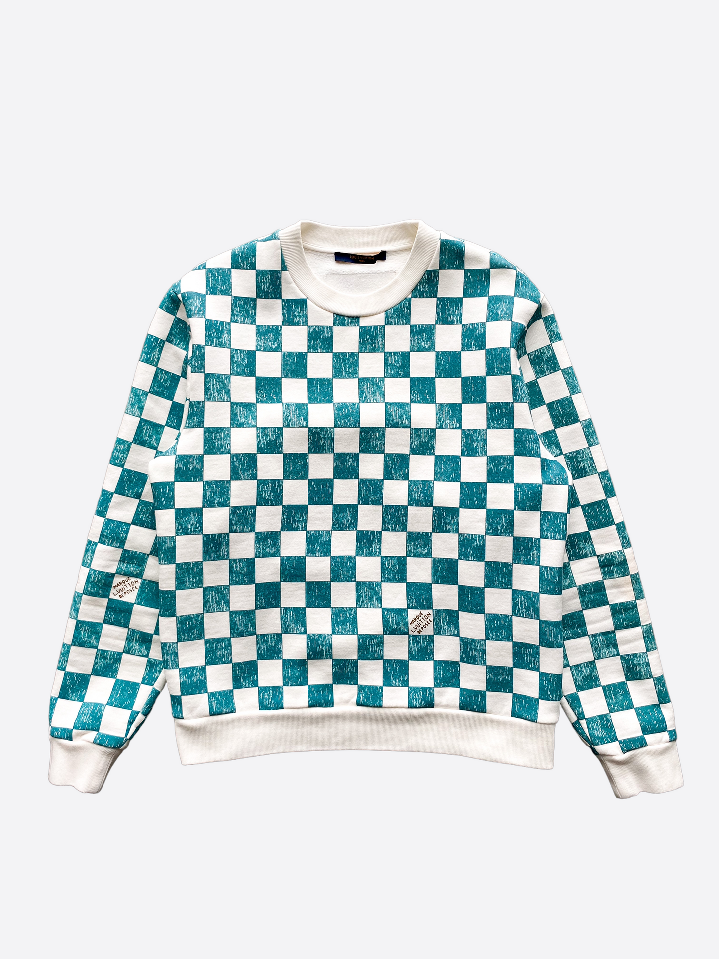 Damier Check Print Sweater