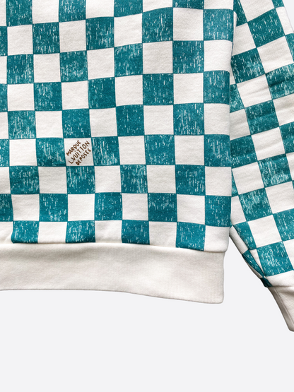 Louis Vuitton Turquoise Damier Print Sweater