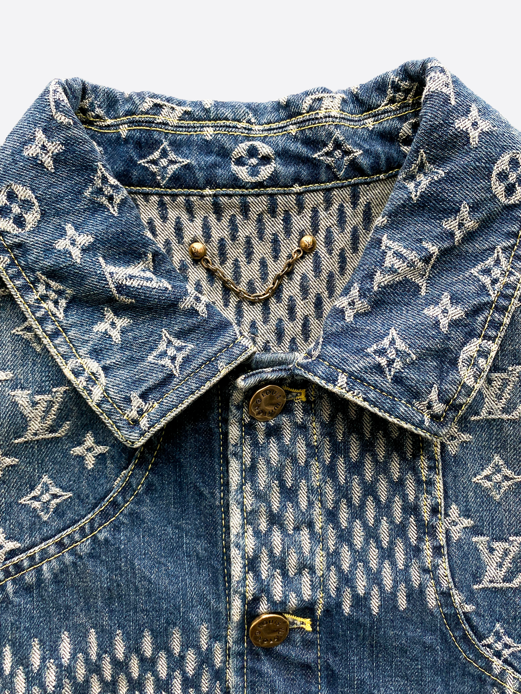 Louis Vuitton Nigo Blue Monogram Denim Jacket – Savonches