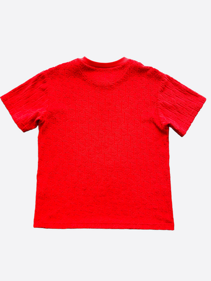 Dior Oblique Red Jacquard Towel Tee