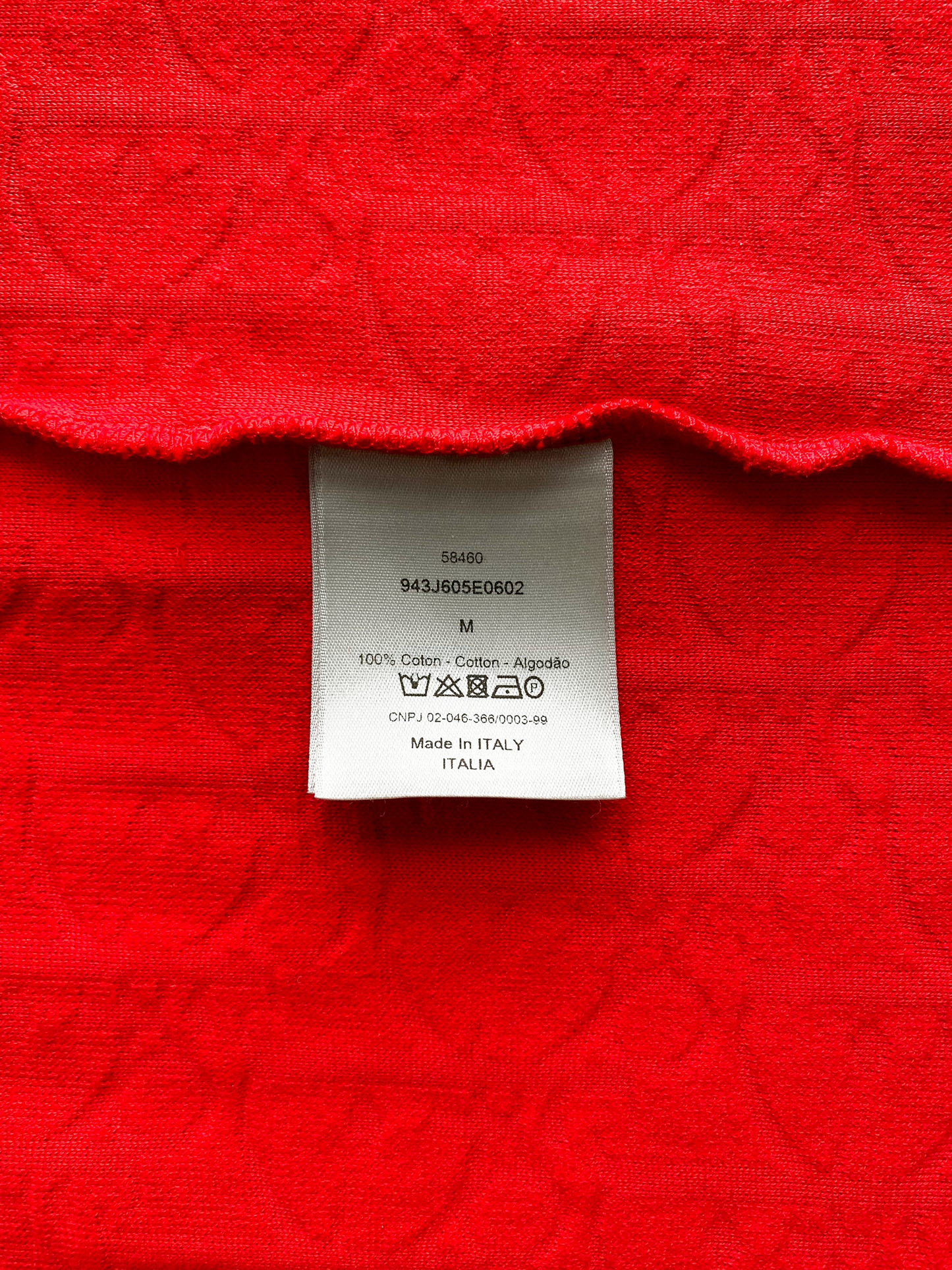 Dior Oblique Red Jacquard Towel Tee