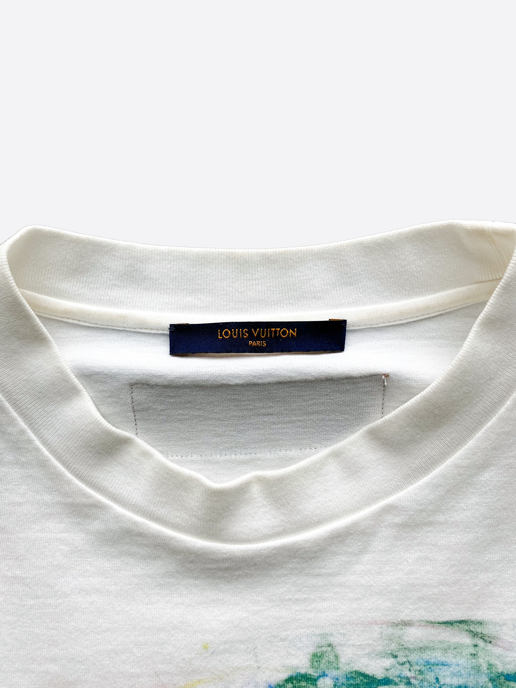 LOUIS VUITTON PASTEL Monogram Front Printed T-shirt size M $535.00