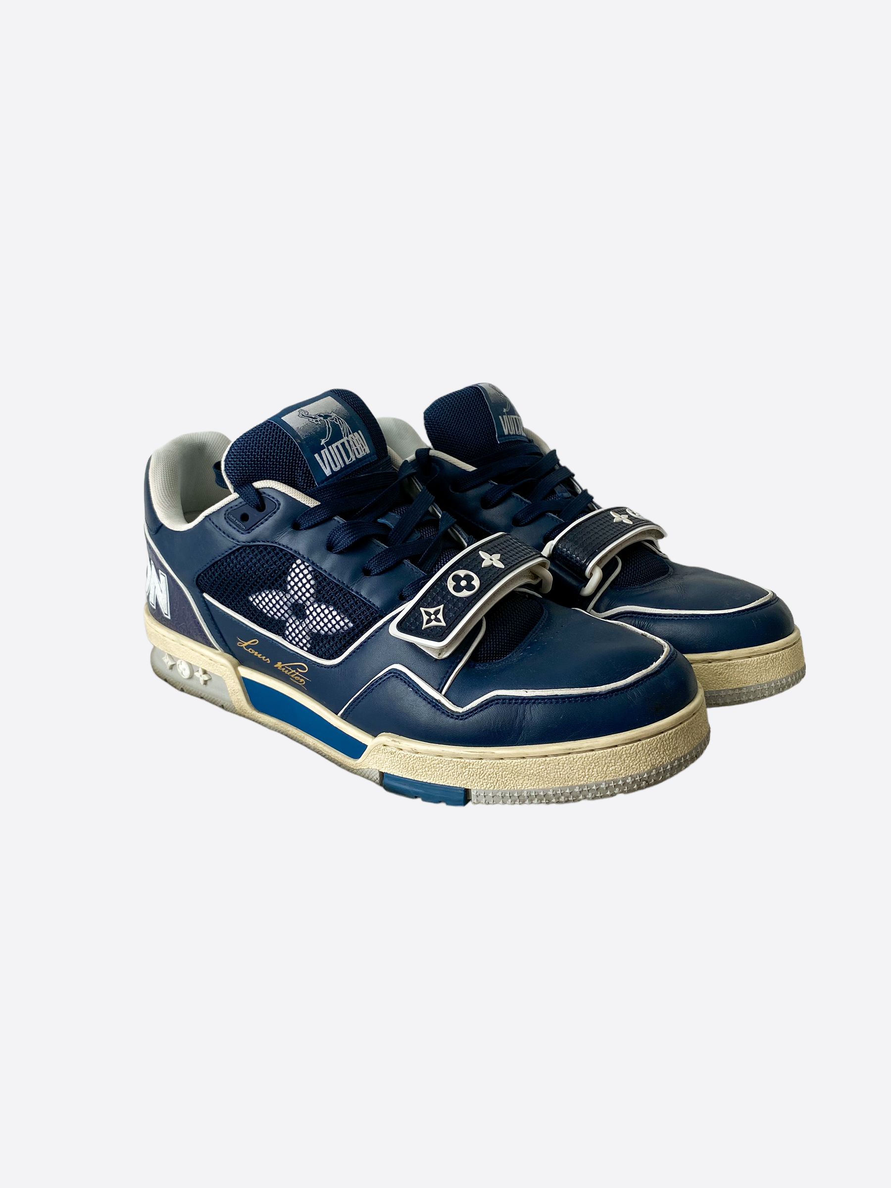 Louis Vuitton LV Trainer Sneaker Navy. Size 10.5
