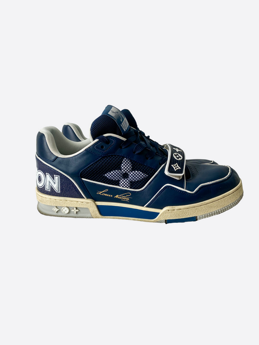 Louis Vuitton New York City Exclusive Navy Mesh Trainers