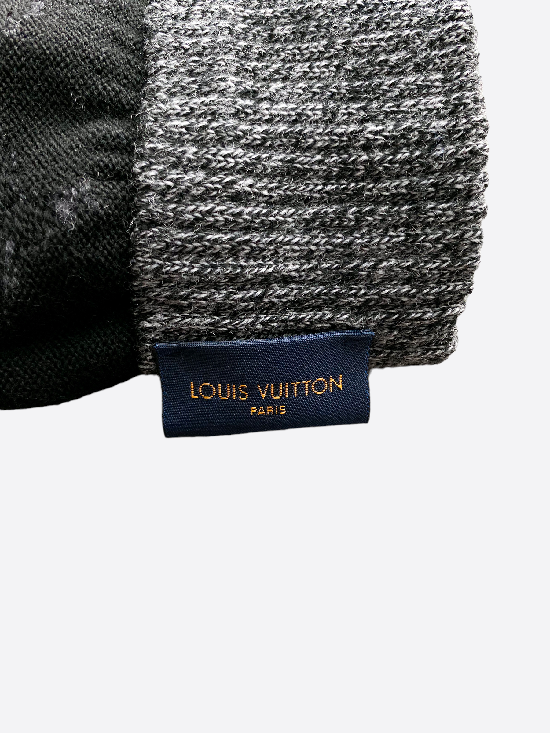 Louis Vuitton Black Monogram Striped Wool Gloves – Savonches